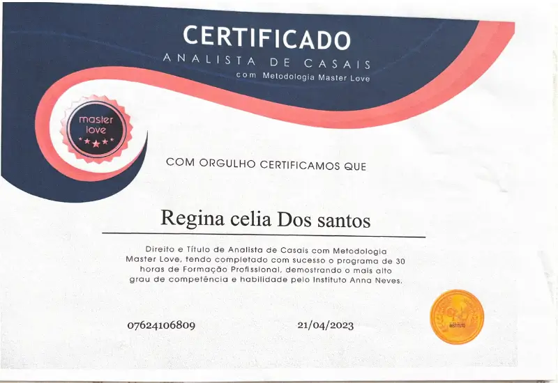 Certificado: Nome do curso